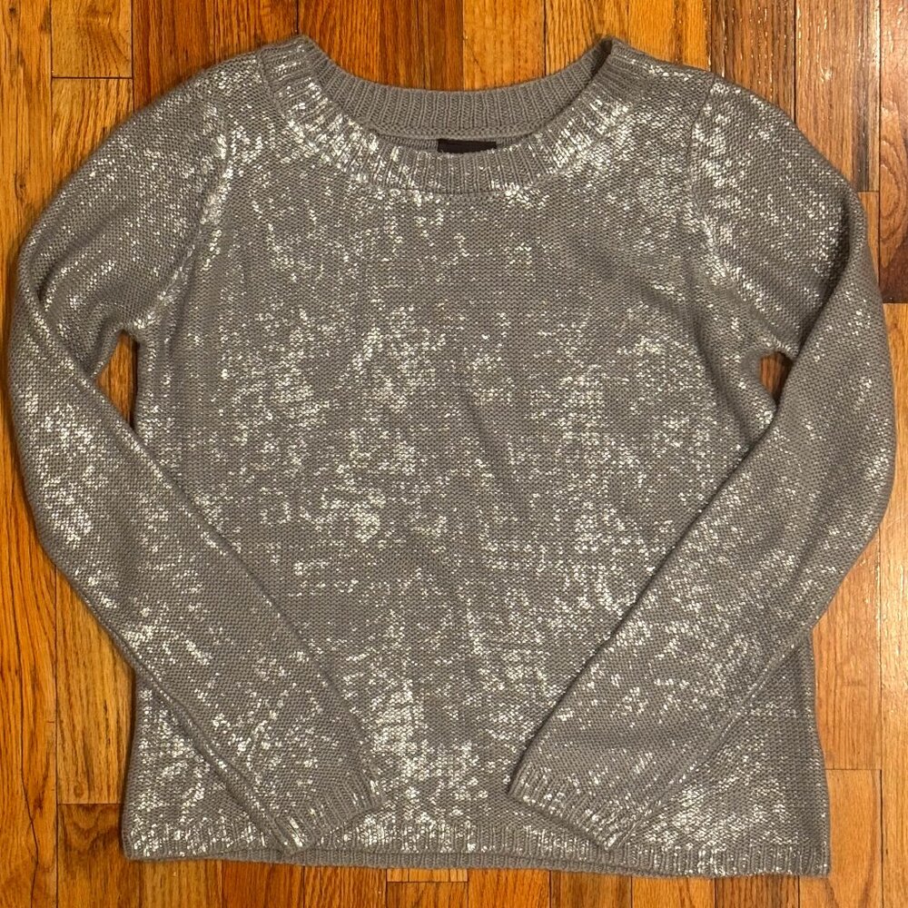 Sparkle & Fade Women's Silver Sweater Size Small